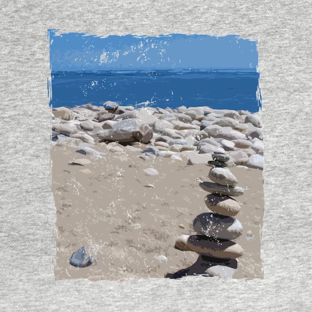 Lispe Beach with Cairn by Lispe